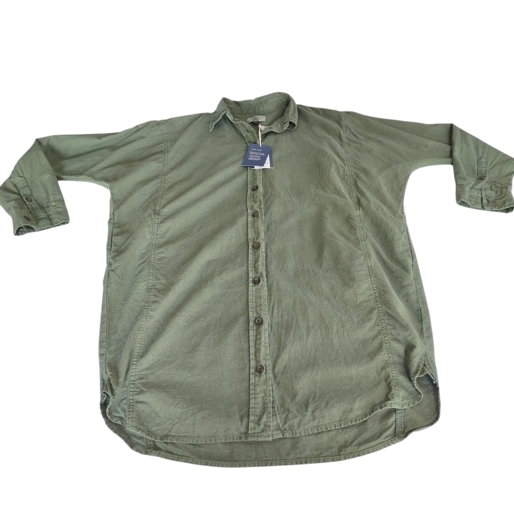 Universal Thread Women's Green Button Up Oversize… - image 3